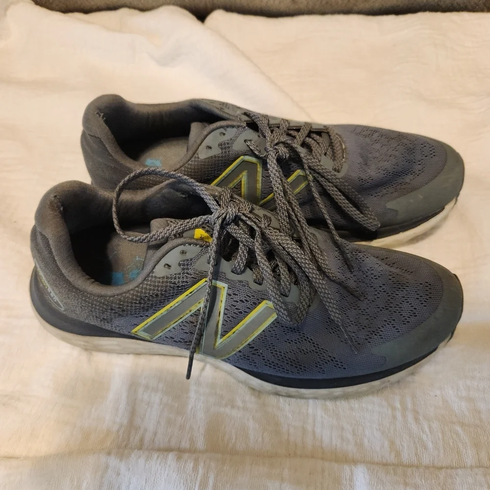 New Balance Gray and Yellow Women's Sneakers